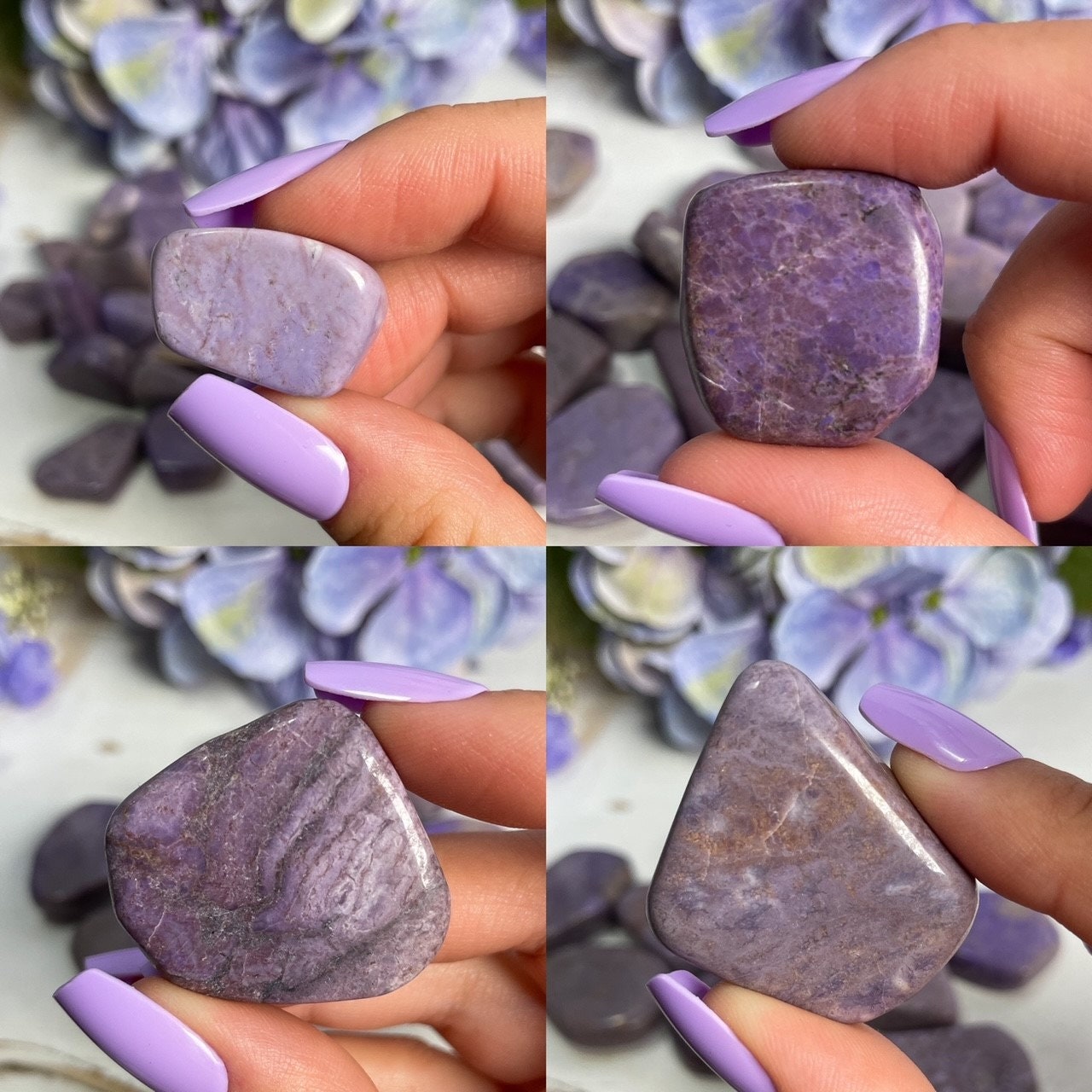 Lavender Purple Jade Tumbles