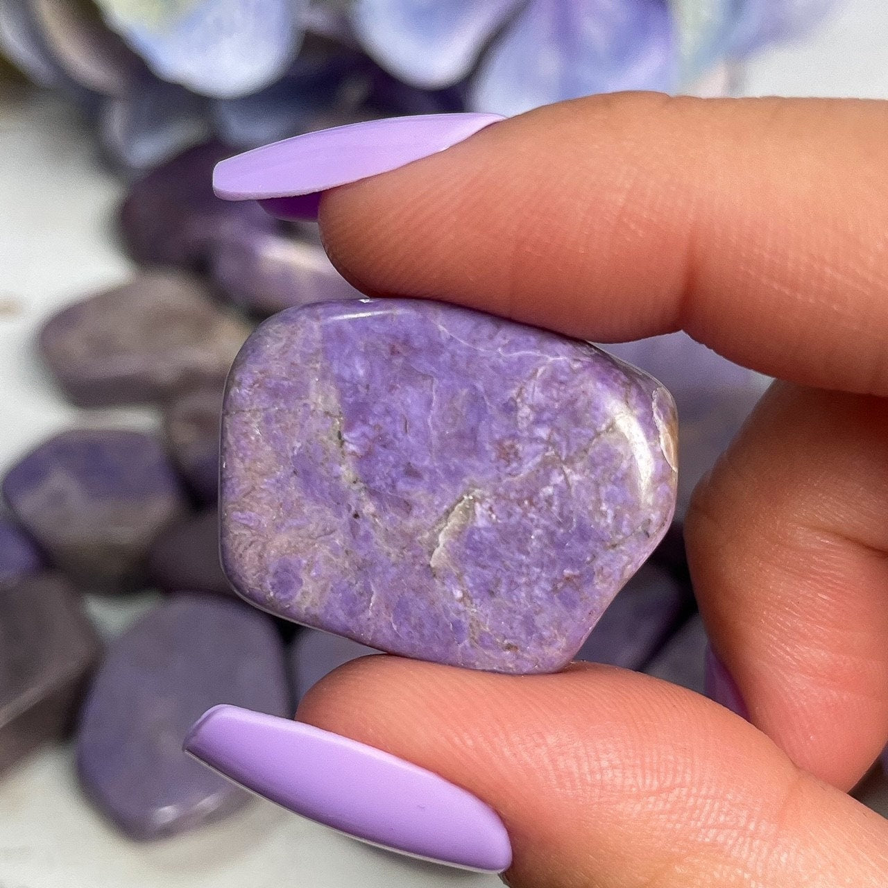 Lavender Purple Jade Tumbles