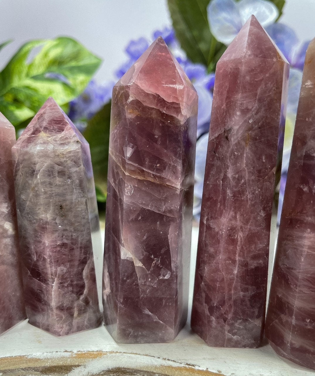 Purple Rose Quartz Towers