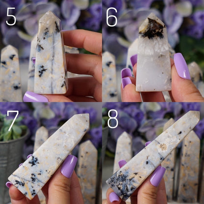 Dendritic Agate Obelisk Towers
