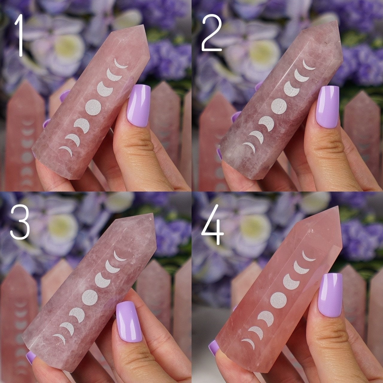 Rose Quartz Moon Phase Towers