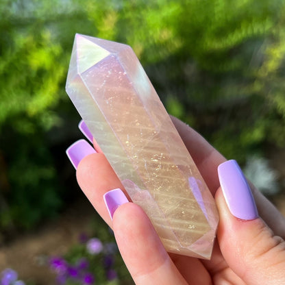 Angel Aura Rose Quartz Wand