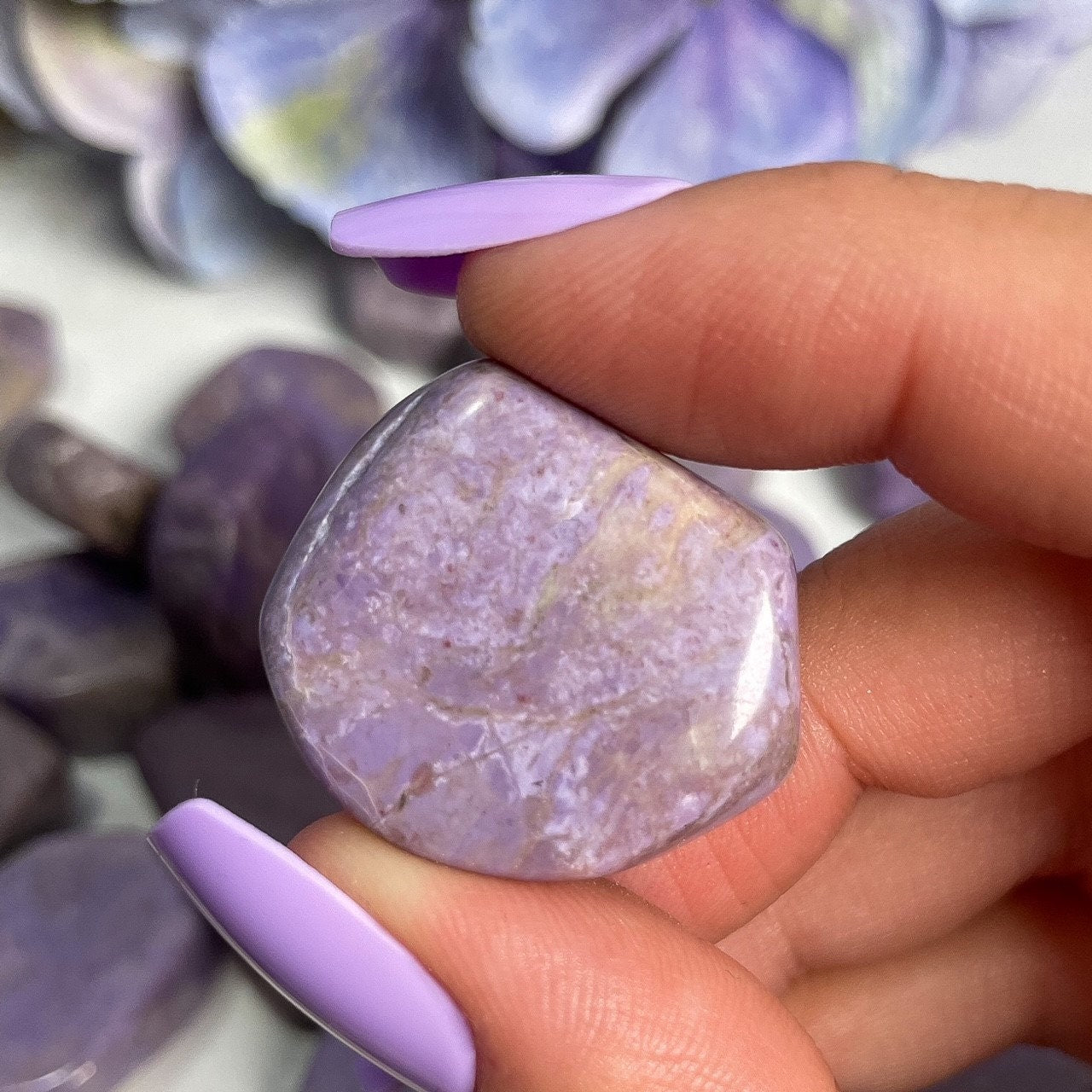Lavender Purple Jade Tumbles