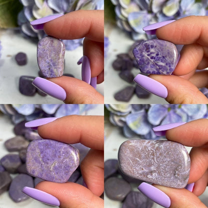 Lavender Purple Jade Tumbles