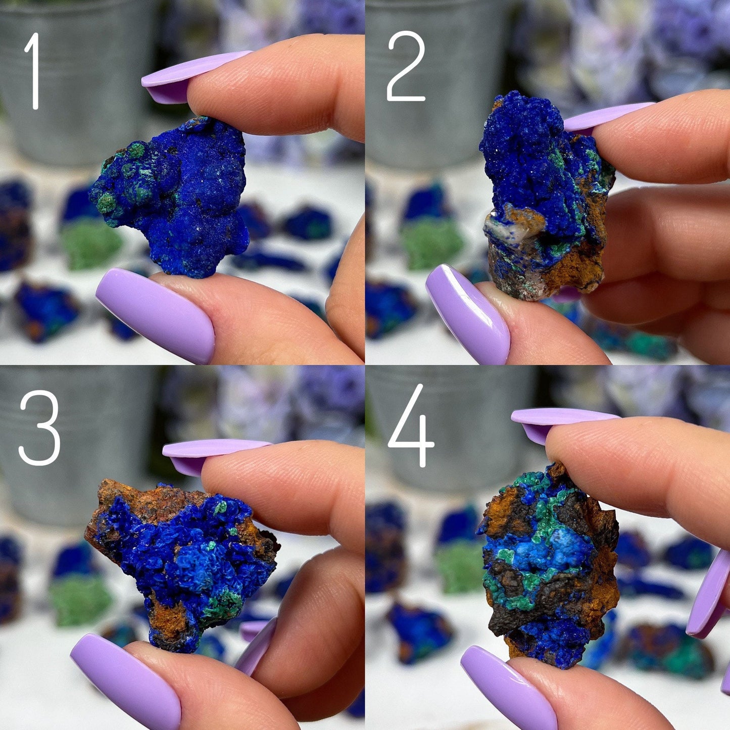 Azurite Malachite Quartz Limonite Selenite