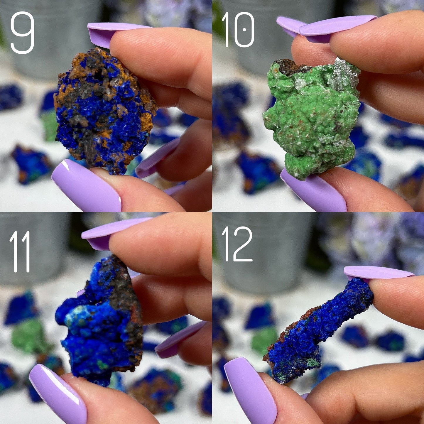Azurite Malachite Quartz Limonite Selenite