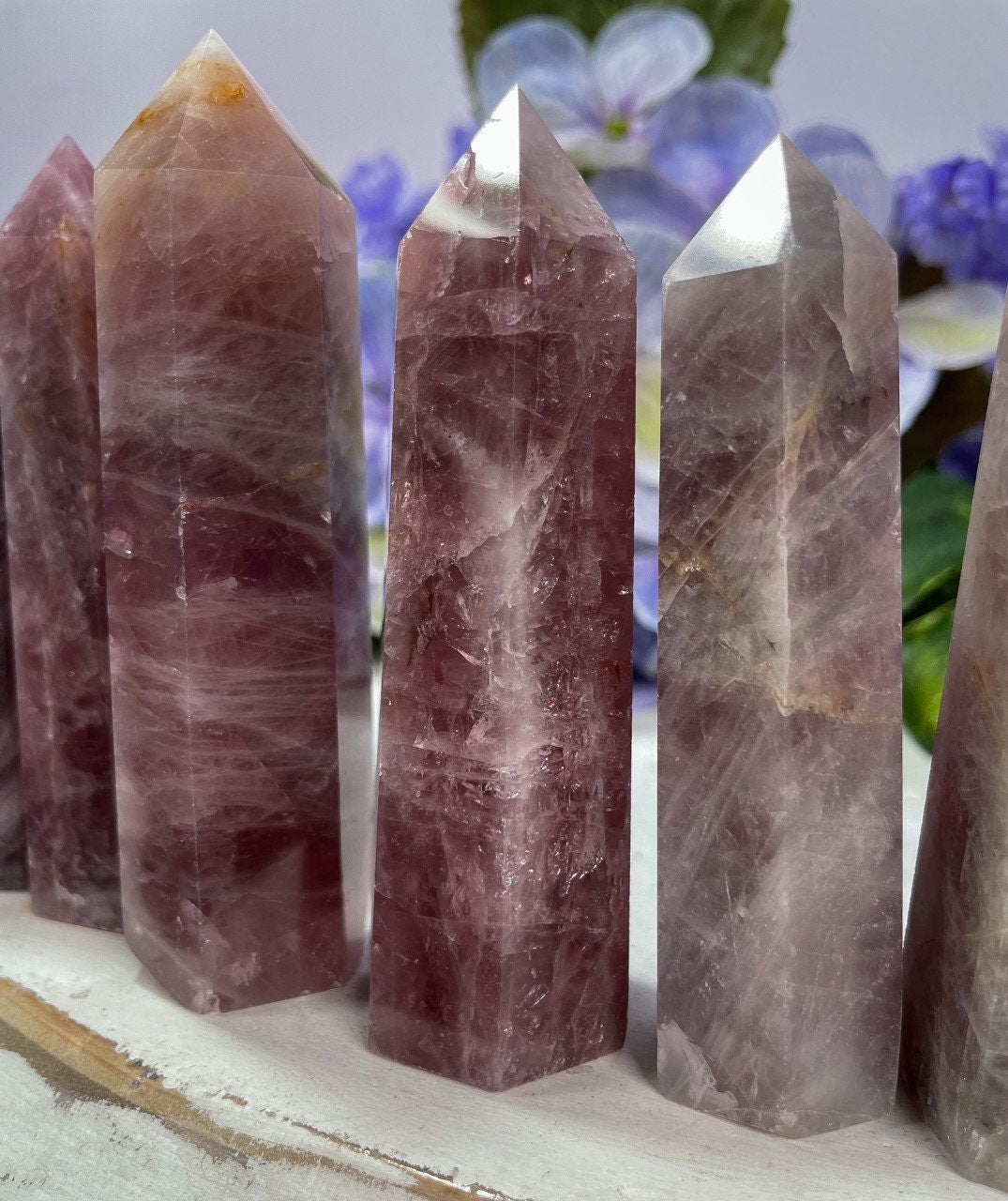 Purple Rose Quartz Towers
