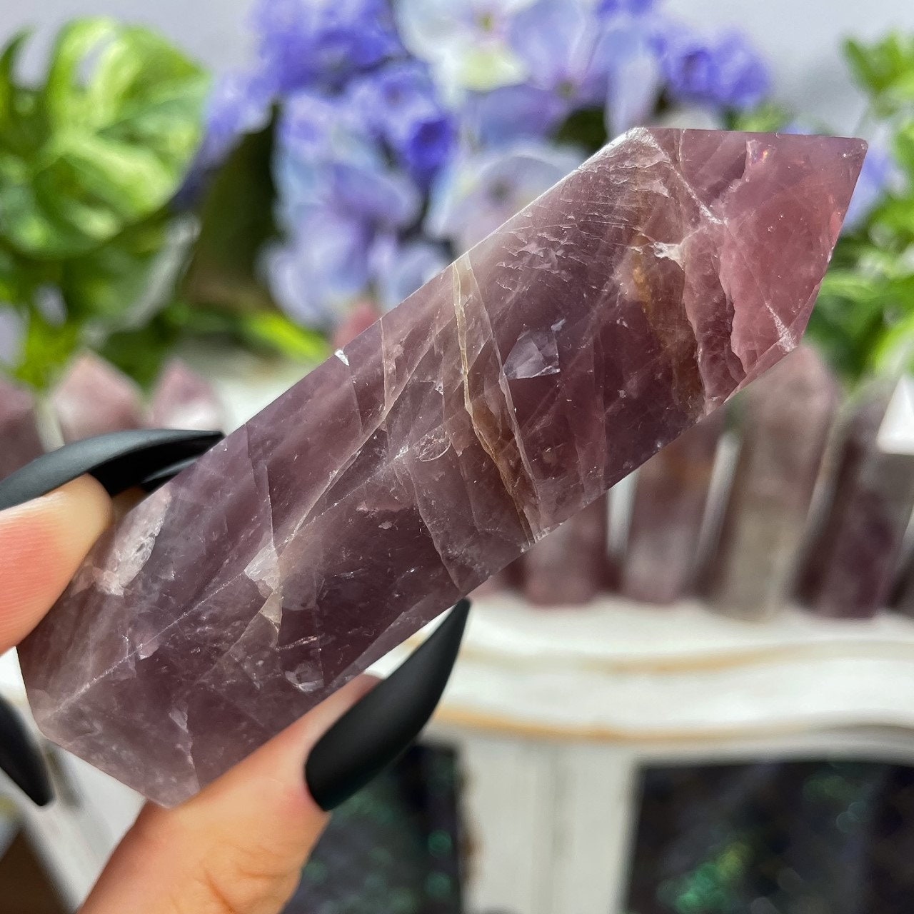 Purple Rose Quartz Towers