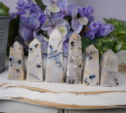 Dendritic Agate Obelisk Towers