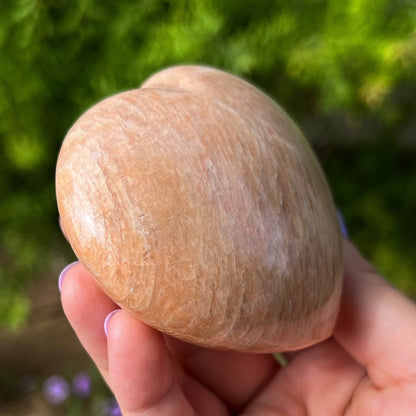 Peach Moonstone Heart