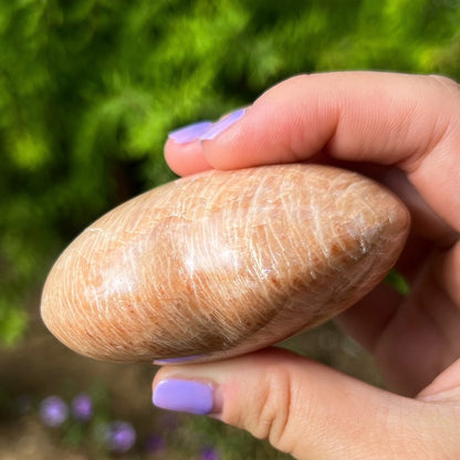 Peach Moonstone Heart