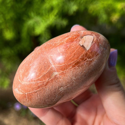 Peach Moonstone Heart