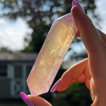 Angel Aura Rose Quartz Wand