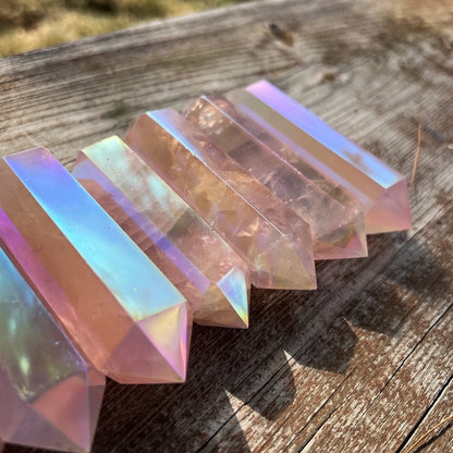 Angel Aura Rose Quartz Wand