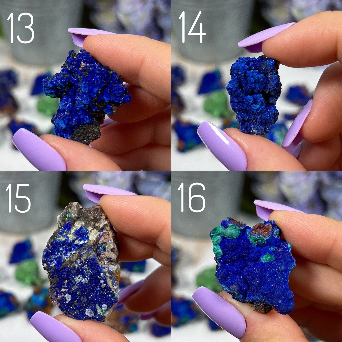 Azurite Malachite Quartz Limonite Selenite