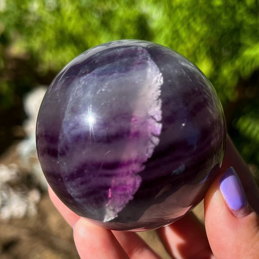 Magenta Pink Fluorite Sphere