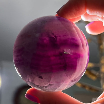 Magenta Pink Fluorite Sphere