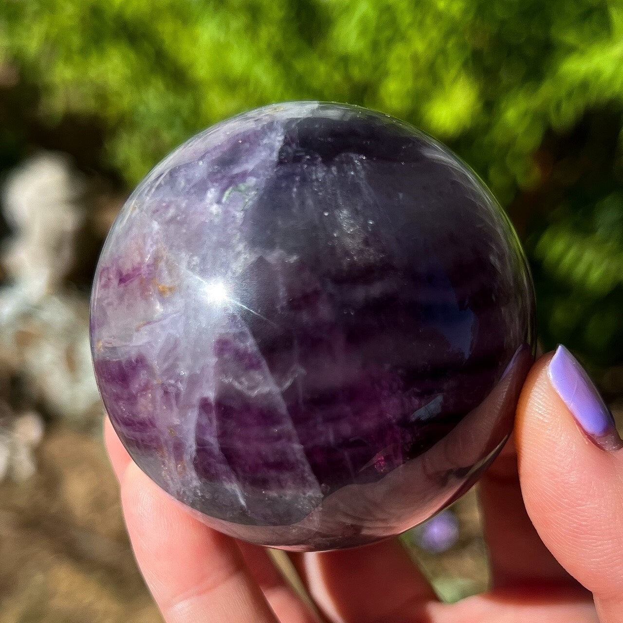 Magenta Pink Fluorite Sphere