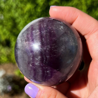 Magenta Pink Fluorite Sphere