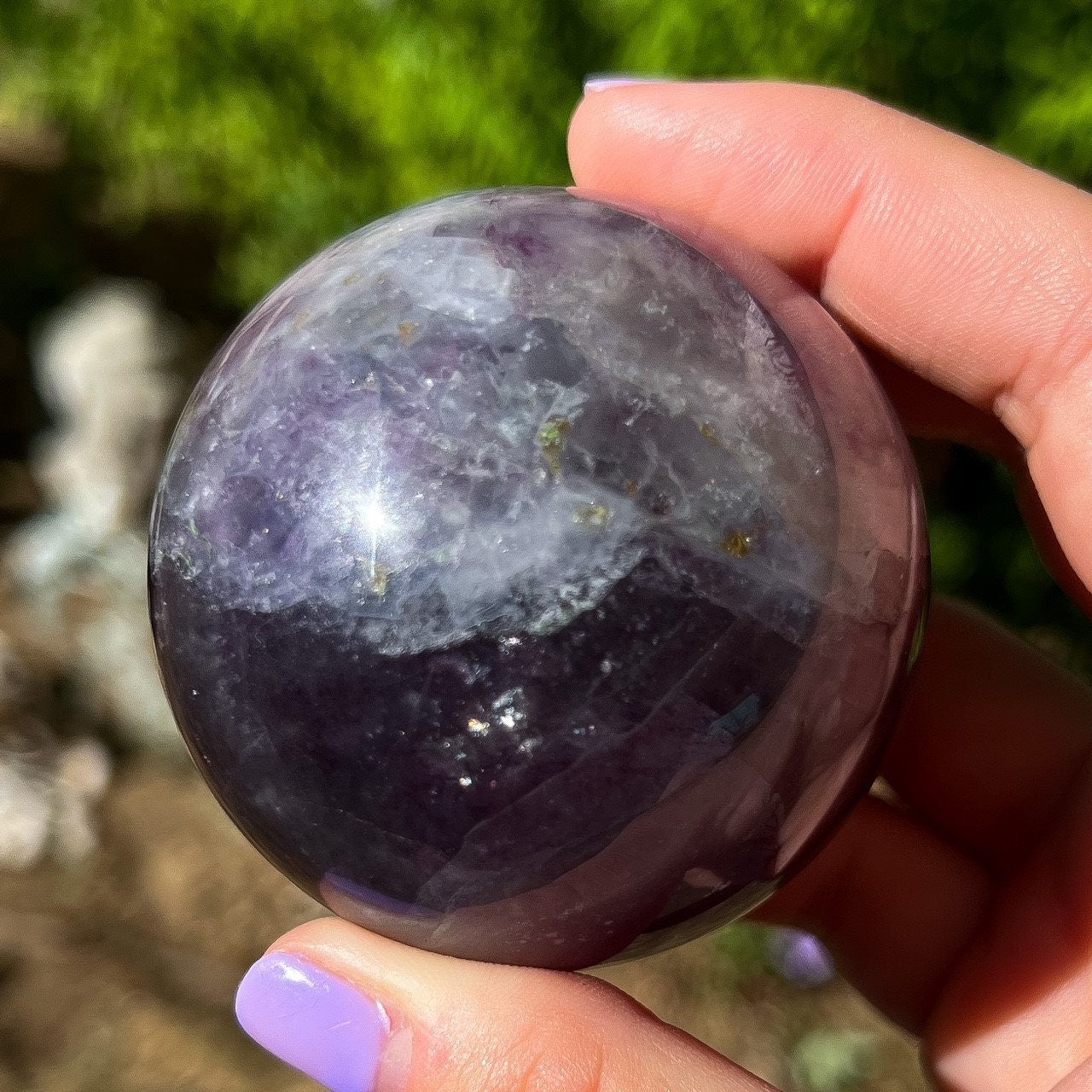 Magenta Pink Fluorite Sphere