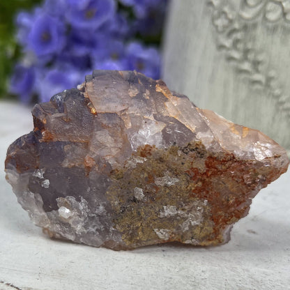 Raw Etched Purple Cubic Fluorite Cluster