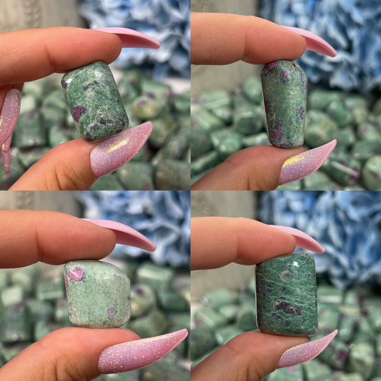 Ruby in Fuchsite Tumbles