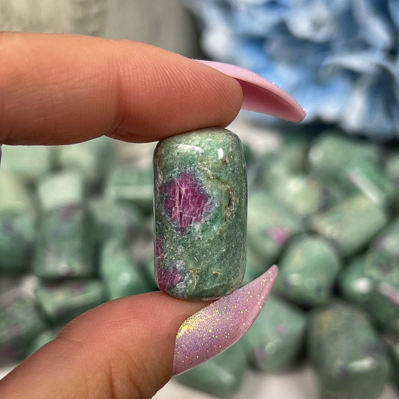Ruby in Fuchsite Tumbles