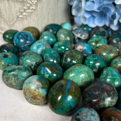 Chrysocolla Malachite Tumbles