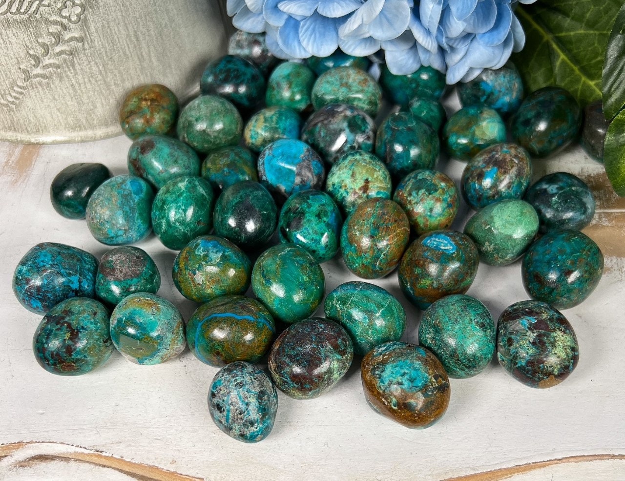 Chrysocolla Malachite Tumbles