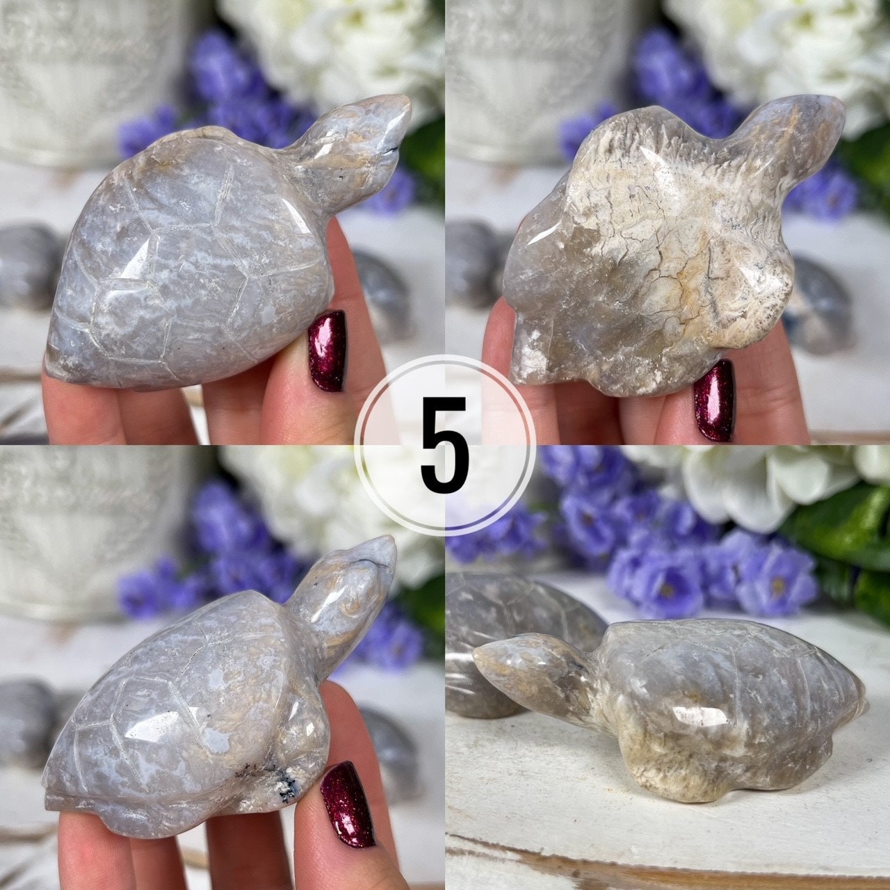 Dendritic Agate Sea Turtles