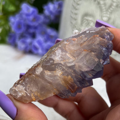 Raw Etched Purple Cubic Fluorite Cluster