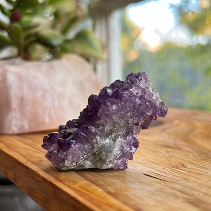 Rainbow Aura Amethyst Cluster