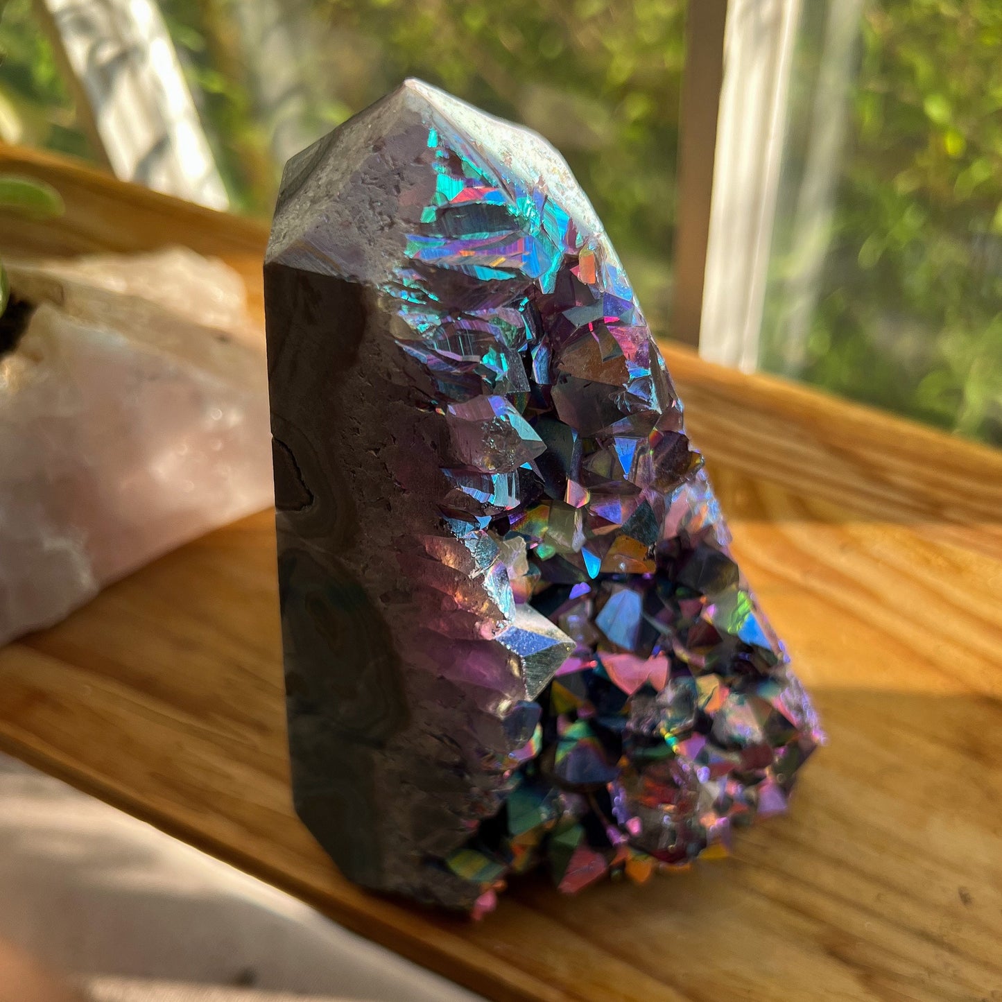 Rainbow Aura Amethyst Cathedral