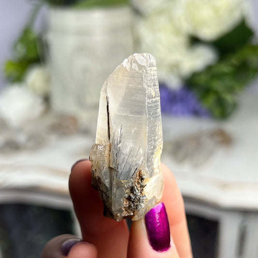 Raw Tourmalated Lemurian Quartz