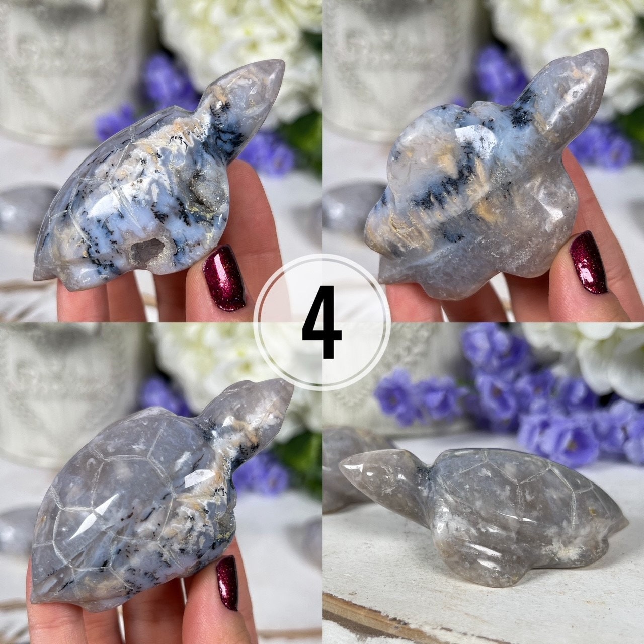 Dendritic Agate Sea Turtles