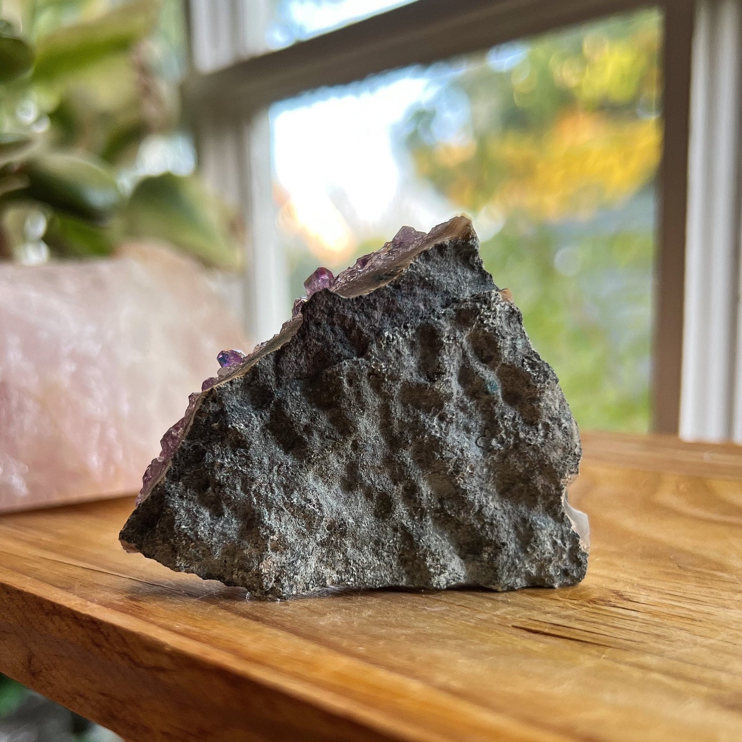 Rainbow Aura Amethyst Cluster