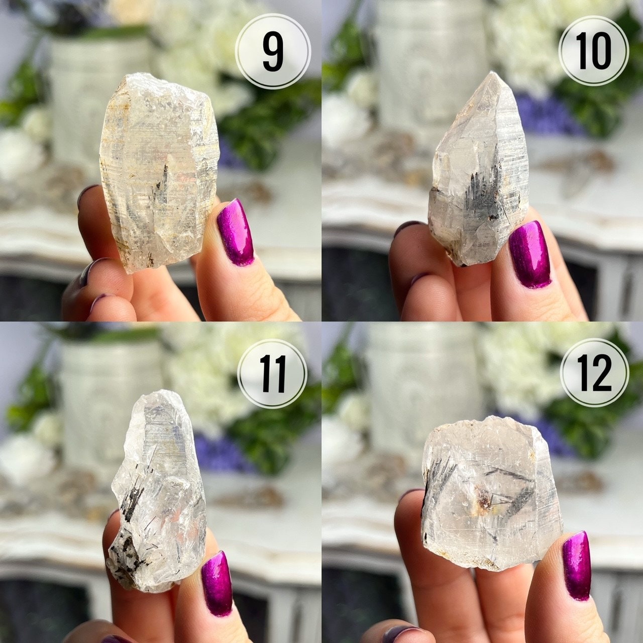Raw Tourmalated Lemurian Quartz