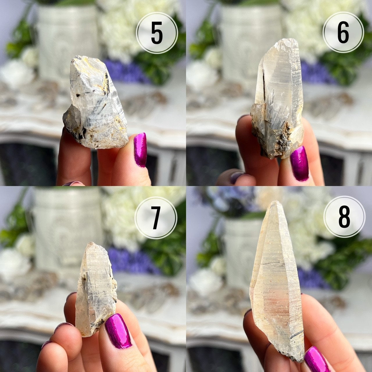 Raw Tourmalated Lemurian Quartz