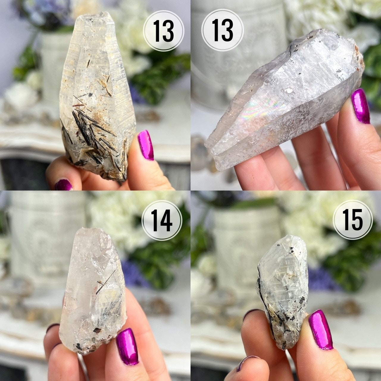 Raw Tourmalated Lemurian Quartz