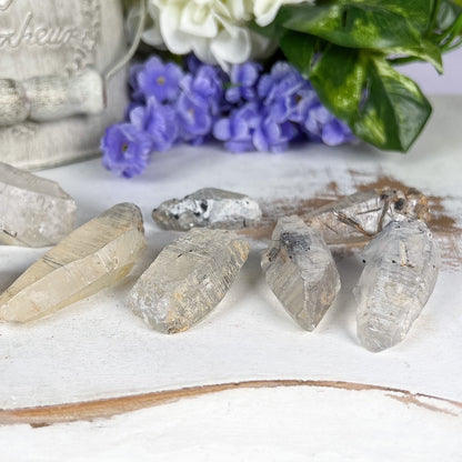 Raw Tourmalated Lemurian Quartz