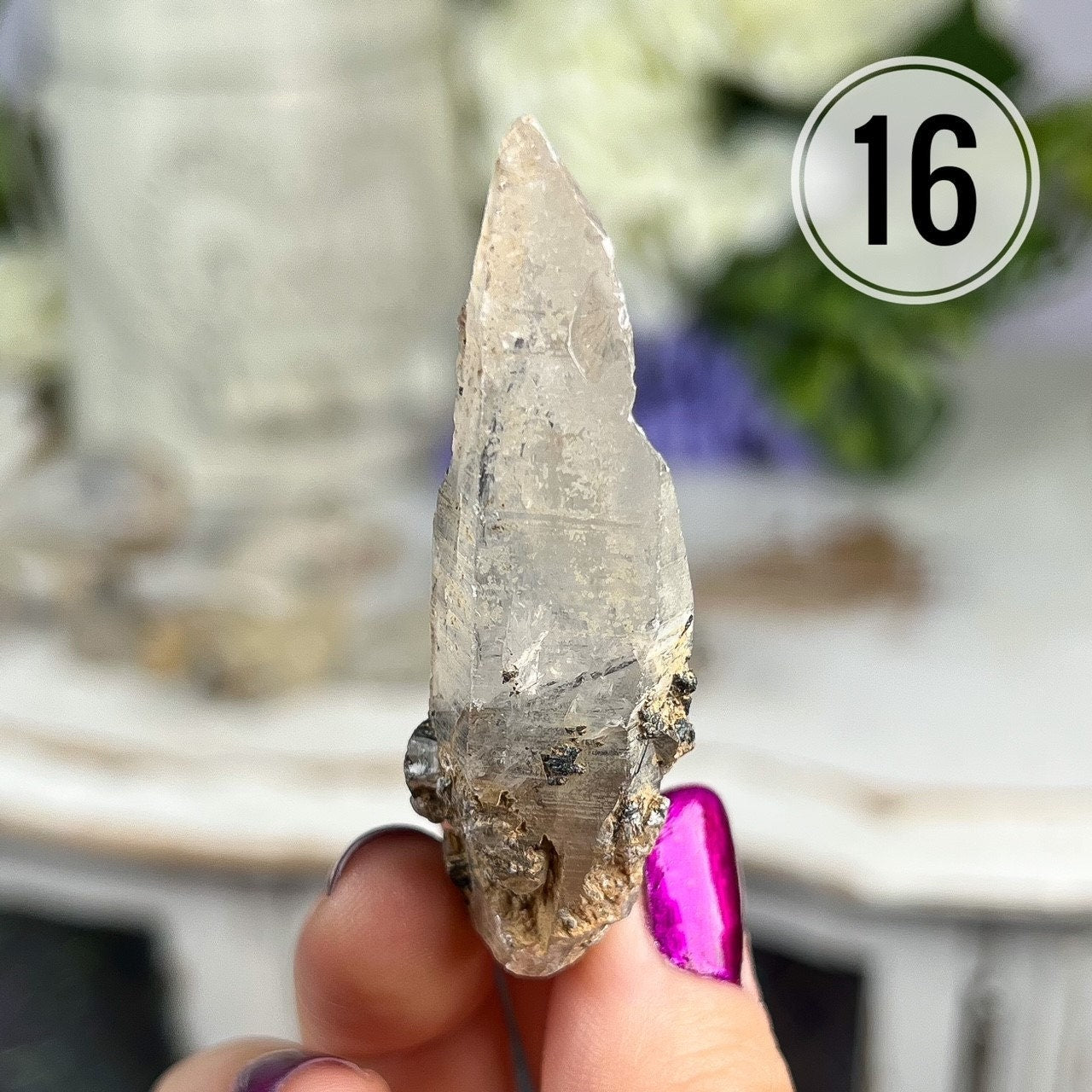 Raw Tourmalated Lemurian Quartz