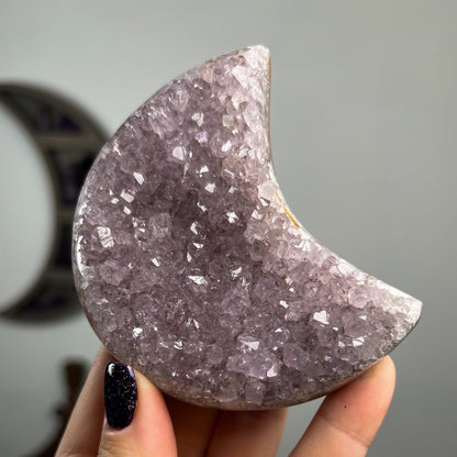 Druzy Amethyst Jasper Moon