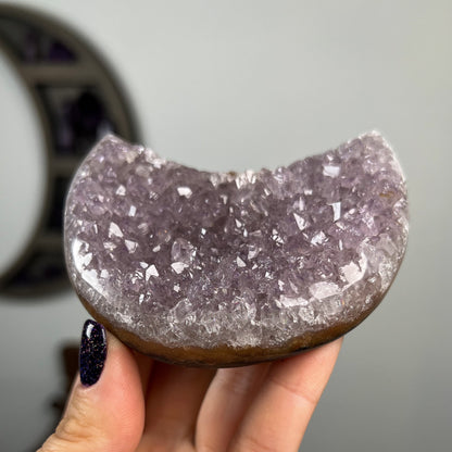 Druzy Amethyst Jasper Moon