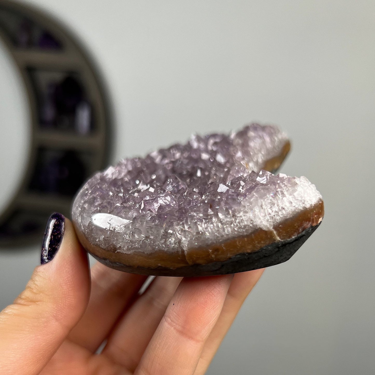 Druzy Amethyst Jasper Moon