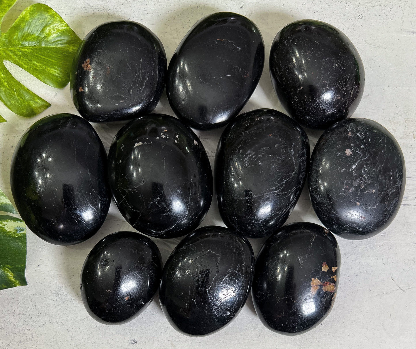 Black Tourmaline Palm Stones