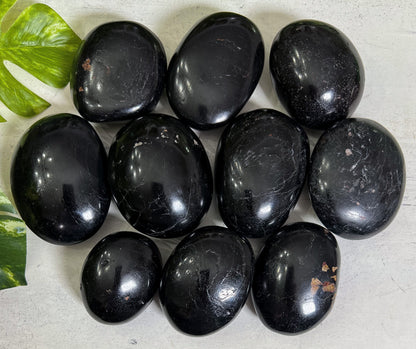 Black Tourmaline Palm Stones