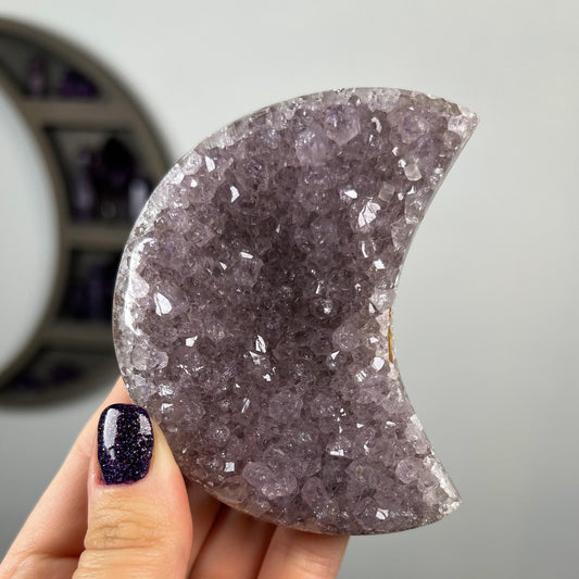 Druzy Amethyst Jasper Moon