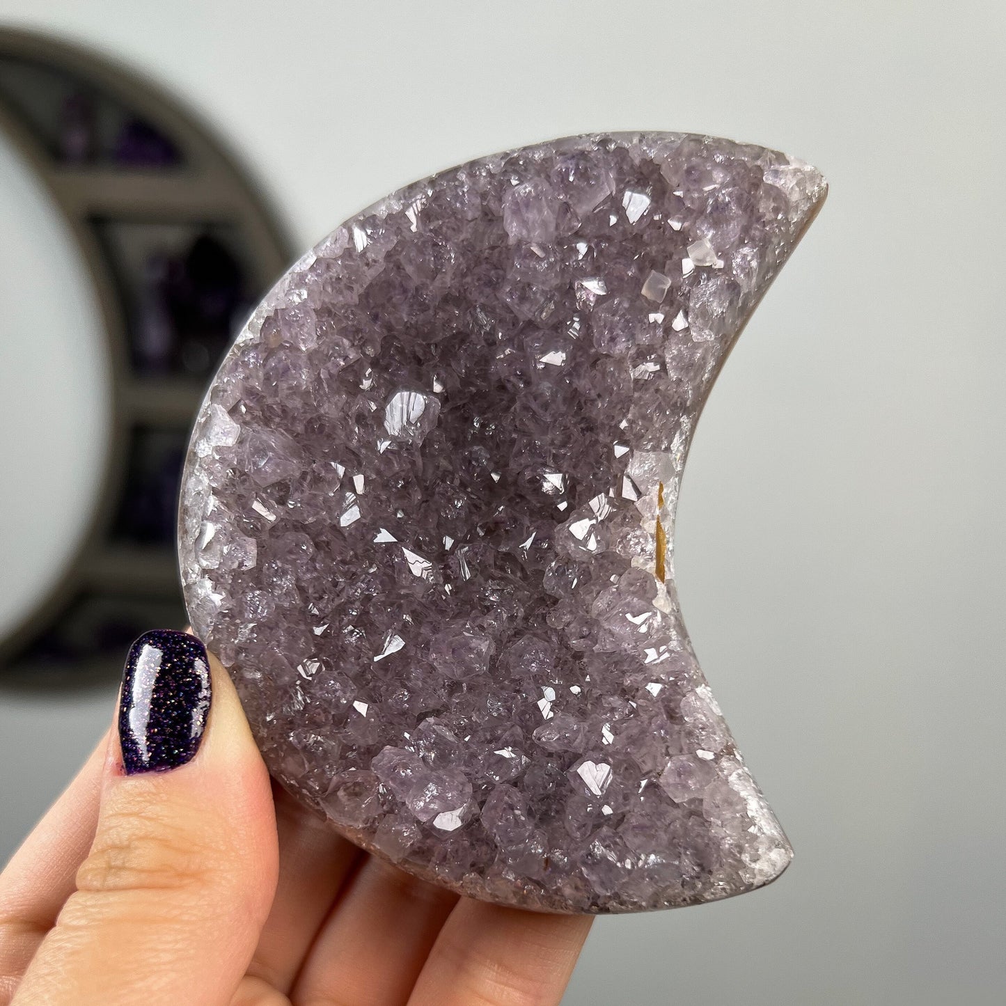 Druzy Amethyst Jasper Moon