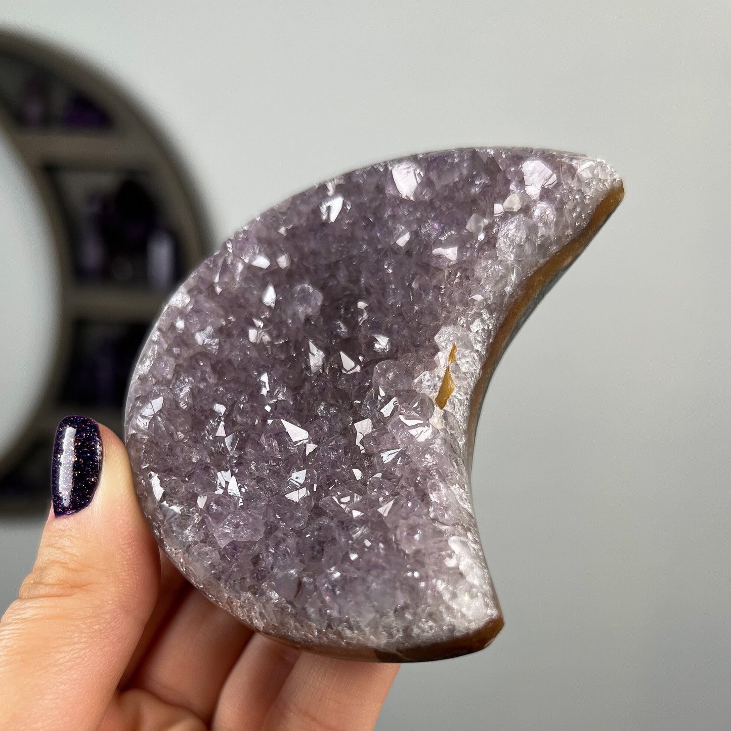 Druzy Amethyst Jasper Moon