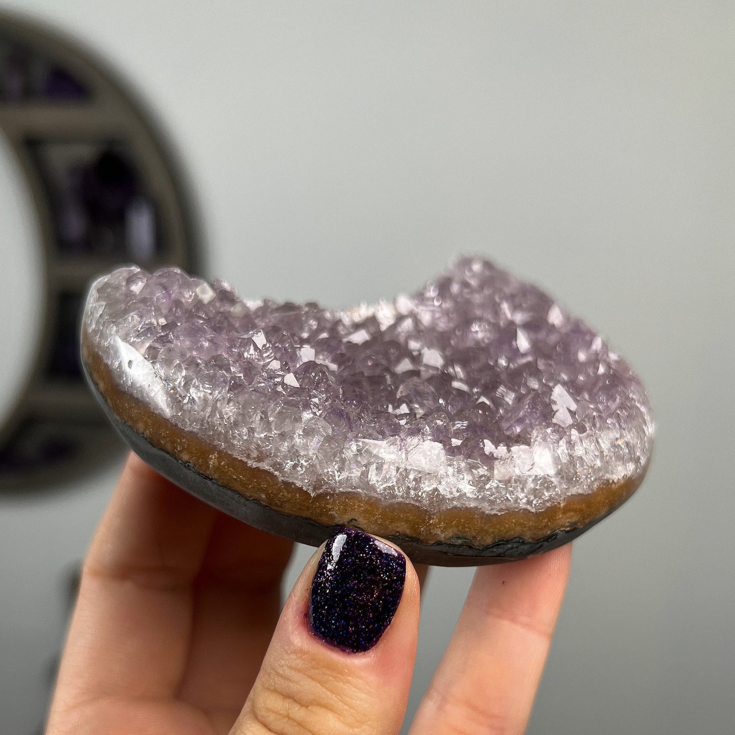 Druzy Amethyst Jasper Moon